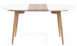 fotelio koju atrama - Valgomojo stalas Halmar Edward White/Oak, 1200 - 2000x1000x750 mm - 2 nuotrauka