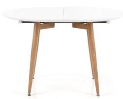 fotelio koju atrama - Valgomojo stalas Halmar Edward White/Oak, 1200 - 2000x1000x750 mm - 4 nuotrauka
