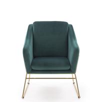 darbain - Fotelis Halmar Soft 3 Dark Green/Gold, 69x76x81 cm - 5 nuotrauka