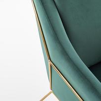 darbain - Fotelis Halmar Soft 3 Dark Green/Gold, 69x76x81 cm - 9 nuotrauka