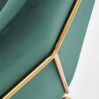 darbain - Fotelis Halmar Soft 3 Dark Green/Gold, 69x76x81 cm - 10 nuotrauka