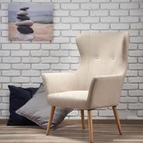 fotelis smelio spalvos - Fotelis Halmar Cotto Beige, 76x73x99 cm - 4 nuotrauka