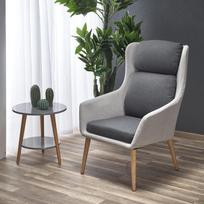 pilka fotel - Fotelis Halmar Purio Grey/Dark Grey, 75x67x103 cm - 4 nuotrauka