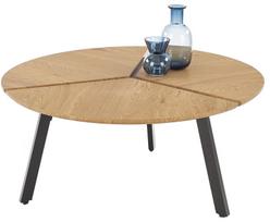 Kavos staliukas Halmar Luana Golden Oak/Black, 860x860x400 mm