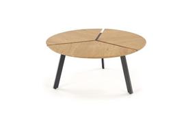 stalo remas - Kavos staliukas Halmar Luana Golden Oak/Black, 860x860x400 mm - 2 nuotrauka