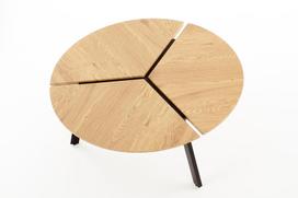stalo remas - Kavos staliukas Halmar Luana Golden Oak/Black, 860x860x400 mm - 5 nuotrauka