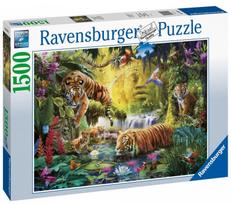 puzzle 1500 - Ravensburger Puzzle Tranguil Tigers 1500pcs - 2 nuotrauka