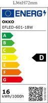 okko led - Specialiųjų patalpų šviestuvas Haushalt Tri-Proof, 18W, LED, 4000K, 1400lm - 3 nuotrauka