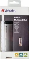 usb c ilgintuvas - Verbatim 49140 2-Port USB-C Hub - 2 nuotrauka