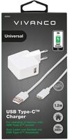 type c pakrovejas - Vivanco USB Type-C Charger Set 3A 60020 - 3 nuotrauka