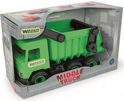 zaislinis sunkvezimis - Wader Middle Truck Tip-Lorry 32101 Green - 4 nuotrauka