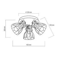 sviestuvaj - Kryptinis šviestuvas TK Lighting Alano 2123, 3X60W, E27 - 3 nuotrauka