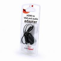 d sub kabelis - Gembird Adapter HDMI / VGA / 3.5mm Black - 3 nuotrauka
