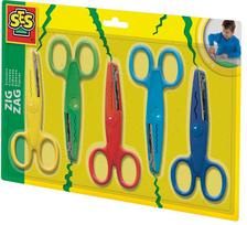 zigzago zirkles - SES Creative Zigzag Scissors 5pcs 00839 - 1 nuotrauka