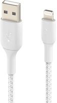 lightning usb 15cm - Belkin Braided USB To Apple Lightning Cable 15cm White - 2 nuotrauka
