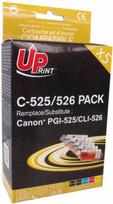 canon 526 juoda - Rašalinio spausdintuvo kasetė Uprint Cartridge For Canon Black Cyan Magenta Yellow - 2 nuotrauka