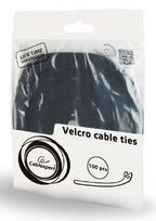 velcro cable ties - Gembird Velcro Cable Ties 210mm Black 100pcs - 4 nuotrauka