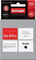 kaseta 12 - Rašalinio spausdintuvo kasetė ActiveJet Cartridge ACC-571BNX For Canon 12ml Black - 2 nuotrauka