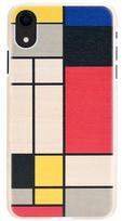 iphone xr deklas - Man&Wood Mondrian Wood Back Case For Apple iPhone XR White - 1 nuotrauka