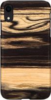 Man&Wood White Ebony Back Case For Apple iPhone XR Black