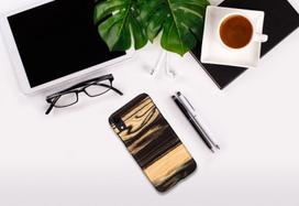 iphone xr deklas - Man&Wood White Ebony Back Case For Apple iPhone XR Black - 3 nuotrauka