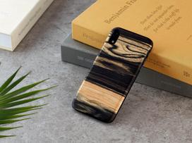 iphone xr deklas - Man&Wood White Ebony Back Case For Apple iPhone XR Black - 4 nuotrauka