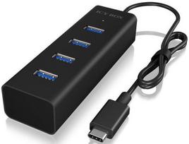 usb c ilgintuvas - ICY BOX IB-HUB1409-C3 4-Port USB 3.0 HUB - 2 nuotrauka