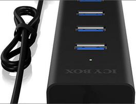usb c ilgintuvas - ICY BOX IB-HUB1409-C3 4-Port USB 3.0 HUB - 4 nuotrauka