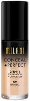 Milani Conceal + Perfect 2in1 Foundation + Concealer 30ml 02
