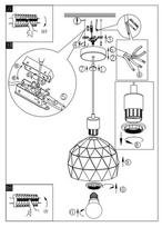 pakabiname sviestuvai sietynai - Eglo Roccaforte Ceiling Lamp 40W E14 Black/Gold - 4 nuotrauka