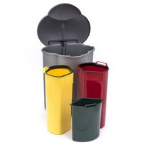 siuksliadezes rusiavimui - Curver Trio Recycling Pedal Bin 40l Silver - 5 nuotrauka