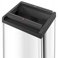 senukai siuksliadeze - Hailo Big-Box Swing Waste Bin 52l Silver - 2 nuotrauka