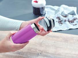 ml 350 gertuve - Leifheit Flip Insulated Mug 350ml Purple - 4 nuotrauka