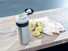 ml 350 gertuve - Leifheit Flip Insulated Mug 350ml Silver - 4 nuotrauka