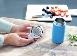 ml 350 gertuve - Leifheit Flip Insulated Mug 350ml Blue - 3 nuotrauka