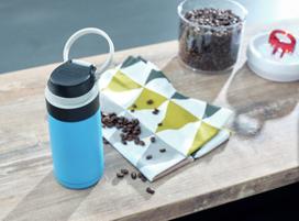 ml 350 gertuve - Leifheit Flip Insulated Mug 350ml Blue - 4 nuotrauka