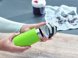 ml 350 gertuve - Leifheit Flip Insulated Mug 350ml Green - 3 nuotrauka