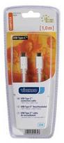adapteriai type c - Vivanco USB Type-C Connection Cable 1m White - 2 nuotrauka
