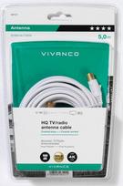 coaxial kabelis - Vivanco HQ TV/Radio Antenna Cable White 5m 48121 - 2 nuotrauka