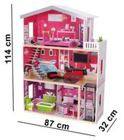 leliu namelis su baldais - Lėlės namas EcoToys  Malibu 4118 - 8 nuotrauka