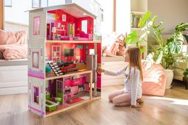 leliu namelis su baldais - Lėlės namas EcoToys  Malibu 4118 - 10 nuotrauka