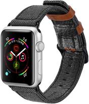 Dux Ducis Canvas Leather Band For Apple Watch 38/40mm Black/Brown