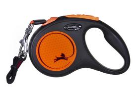 pavadelis flexi s 5m - FLEXI New Neon S Tape 5m orange automatinis pavadėlis - 4 nuotrauka