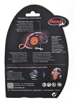 pavadelis flexi s 5m - FLEXI New Neon S Tape 5m orange automatinis pavadėlis - 7 nuotrauka