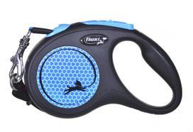 pavadelis flexi s - FLEXI New Neon S Tape 5 m blue automatinis pavadėlis - 3 nuotrauka