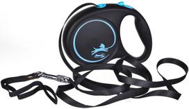 flexi 50kg - FLEXI automatinis pavadėlis Black Design L 5 m juosta, mėlyna spalva - 2 nuotrauka
