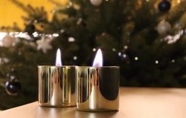 zvakes zvakides - Tenderflame Lilly Table Burner Set 8cm Gold - 2 nuotrauka