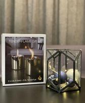 zvakes zvakides - Tenderflame Lilly Table Burner Set 8cm Gold - 5 nuotrauka