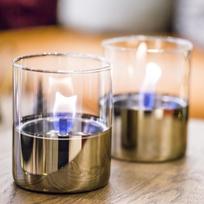 zvakes - Tenderflame Lilly Table Burner Set 10cm Gold - 4 nuotrauka