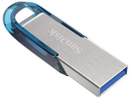 atmintine 128gb usb 2.0 - SanDisk Ultra Flair 128GB Blue/Silver - 3 nuotrauka
